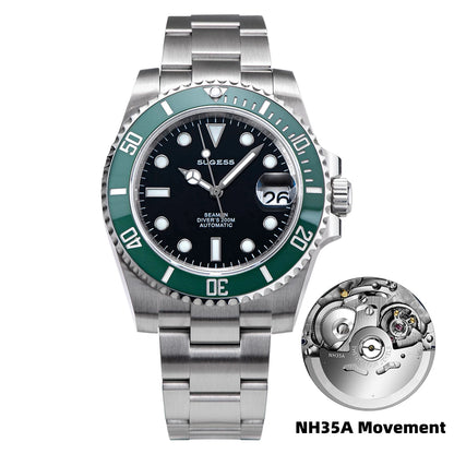 Sugess Ocean Star SU126610LV Automatic Diver – Ceramic Green Bezel 40mm Luxury Sports Watch