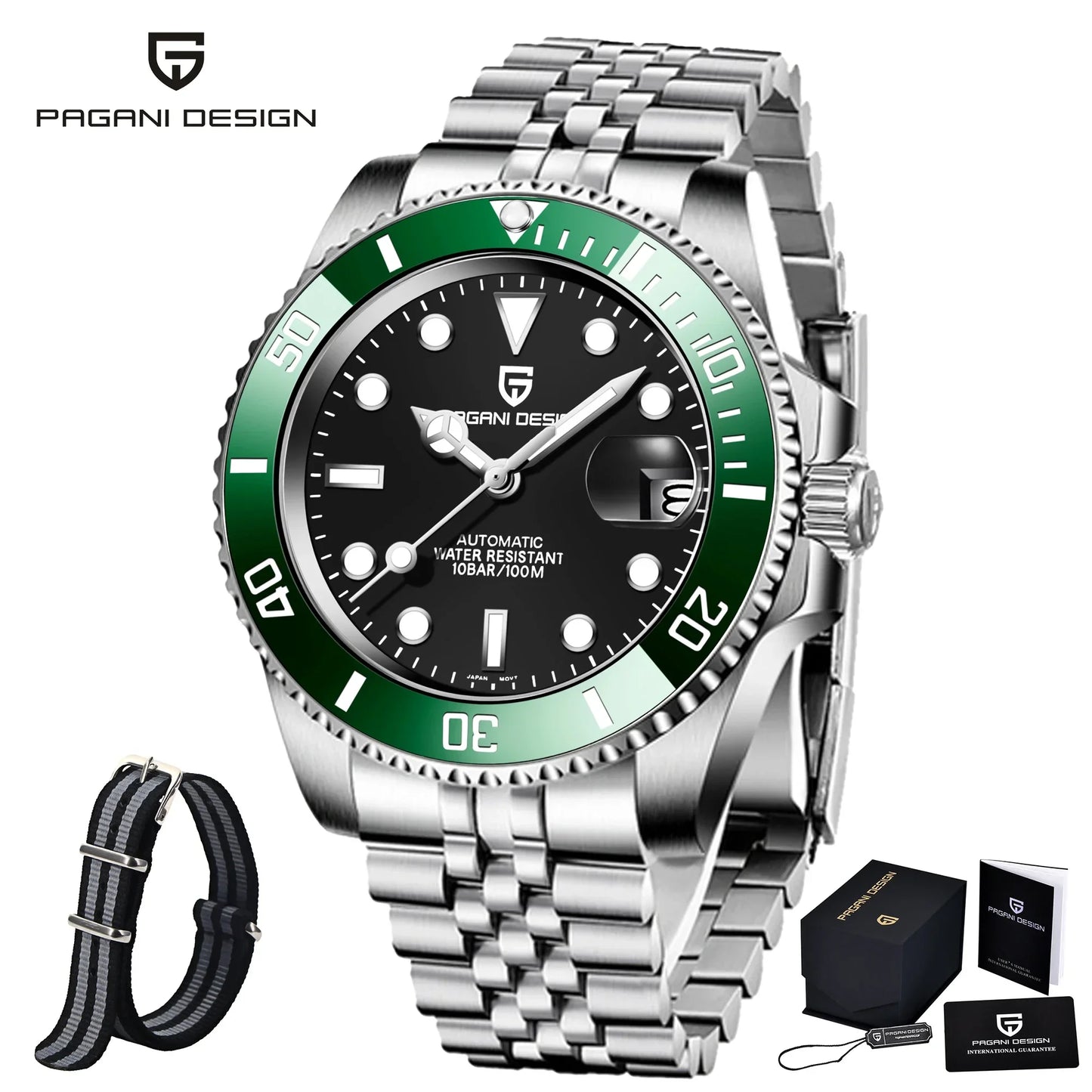 Pagani Design PD1661  – Automatic, Sapphire & 100M Water Resistant Heritage Diver