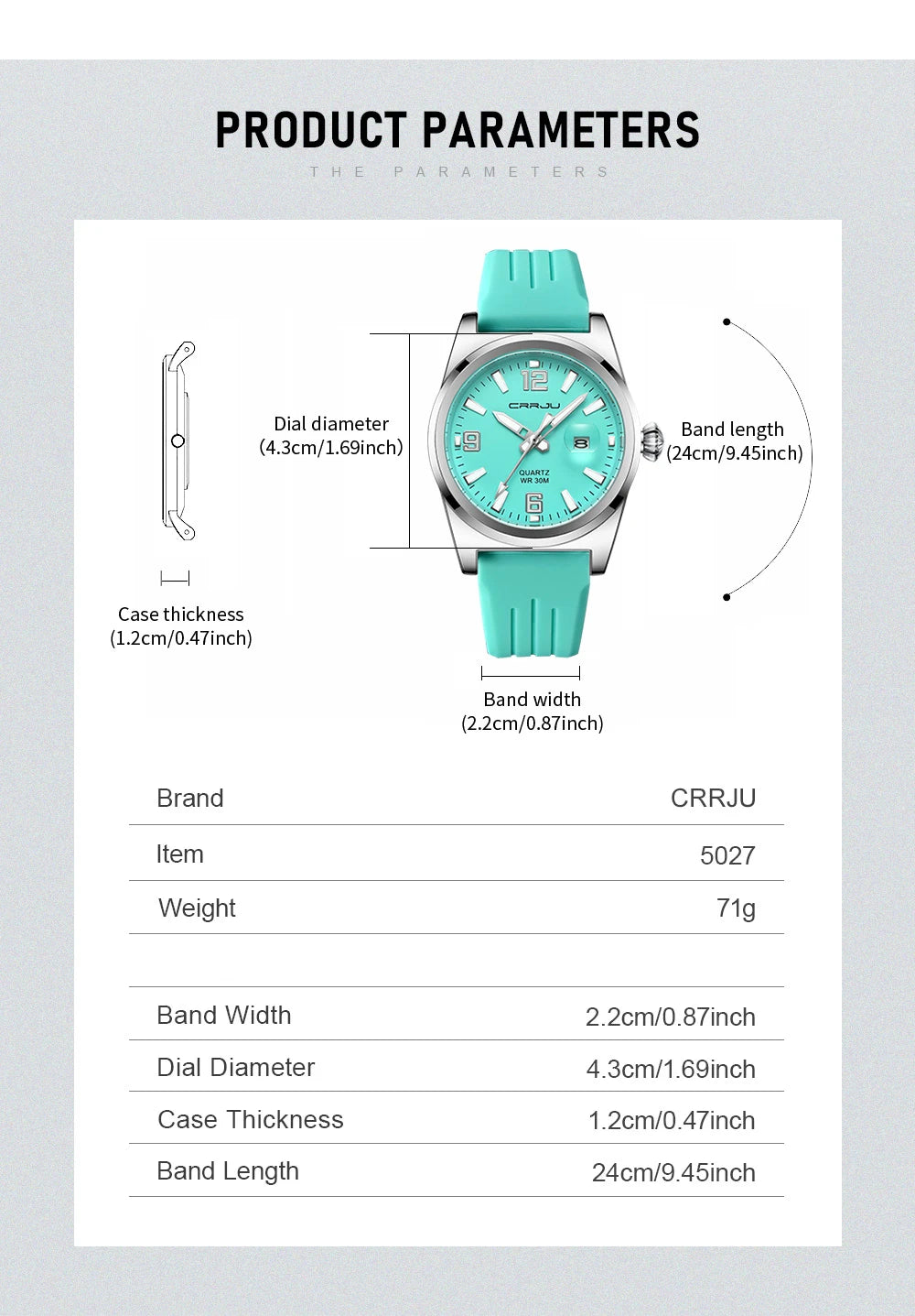 Luminous Sport Quartz Watch with Silicone Strap