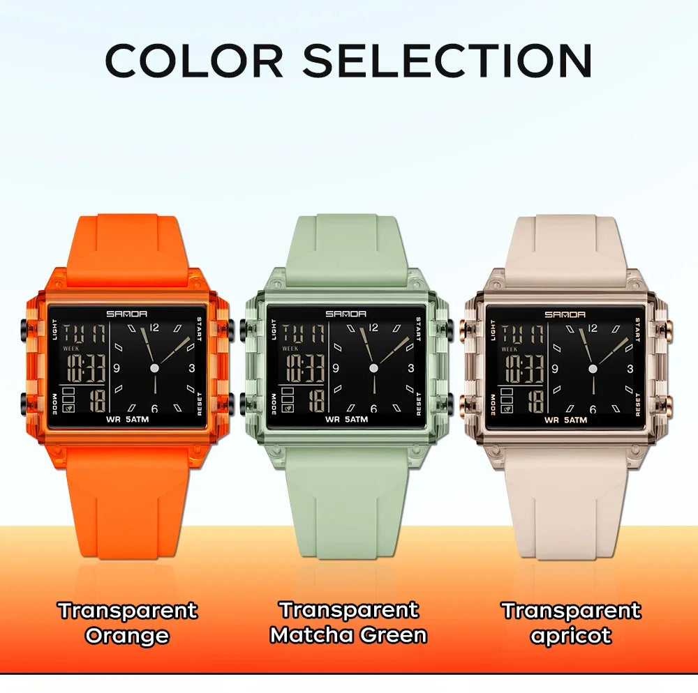 Digital Watch for Men Women Square Dial Sport Watches