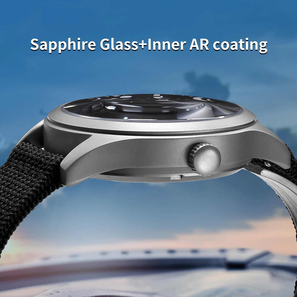 BERNY Titanium Automatic Field Watch – Mechanical Military Wristwatch with Sapphire Crystal