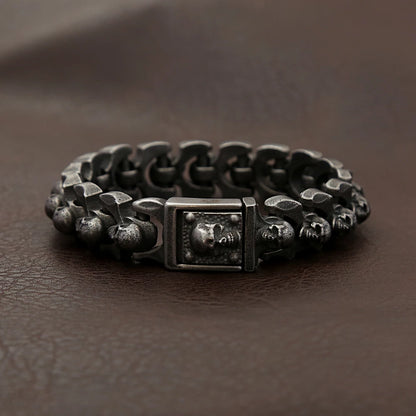 Heavy Skull Bracelet - 316L Stainless Steel