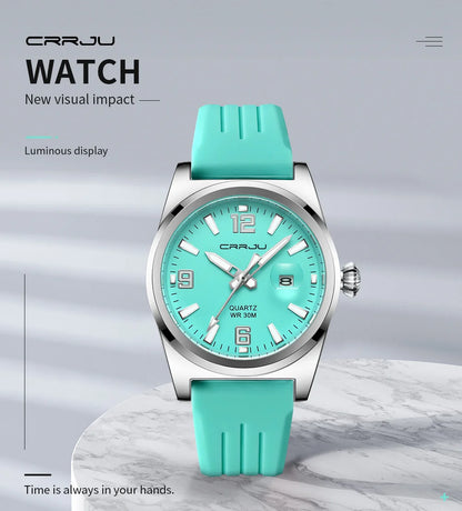 Luminous Sport Quartz Watch with Silicone Strap