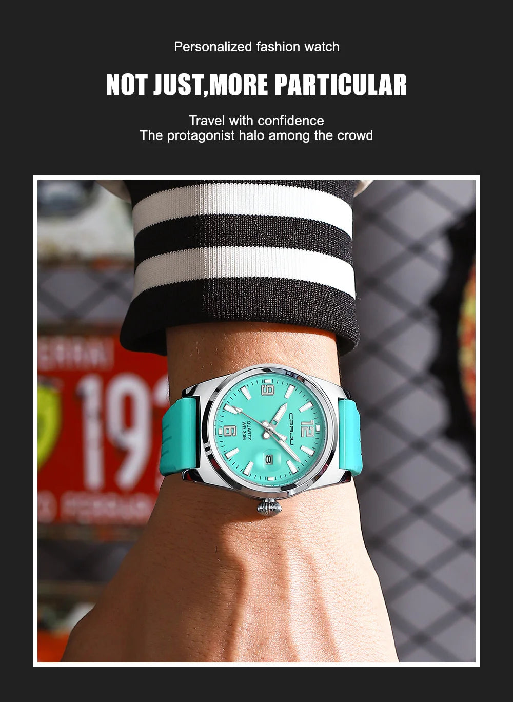 Luminous Sport Quartz Watch with Silicone Strap