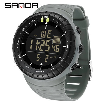 New Sports Electronic Watch LED Alarm Clock Multi functional Night Light & Waterproof