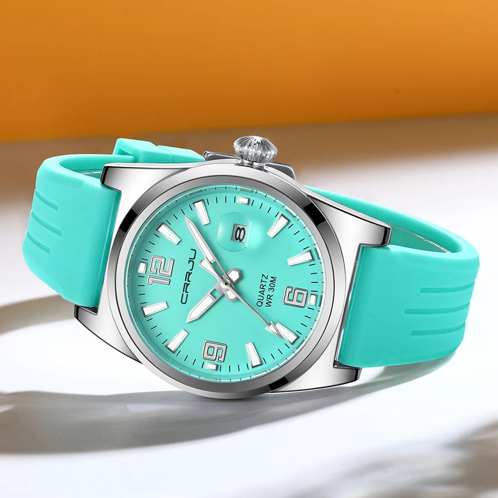 Luminous Sport Quartz Watch with Silicone Strap