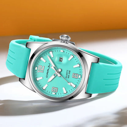 Luminous Sport Quartz Watch with Silicone Strap