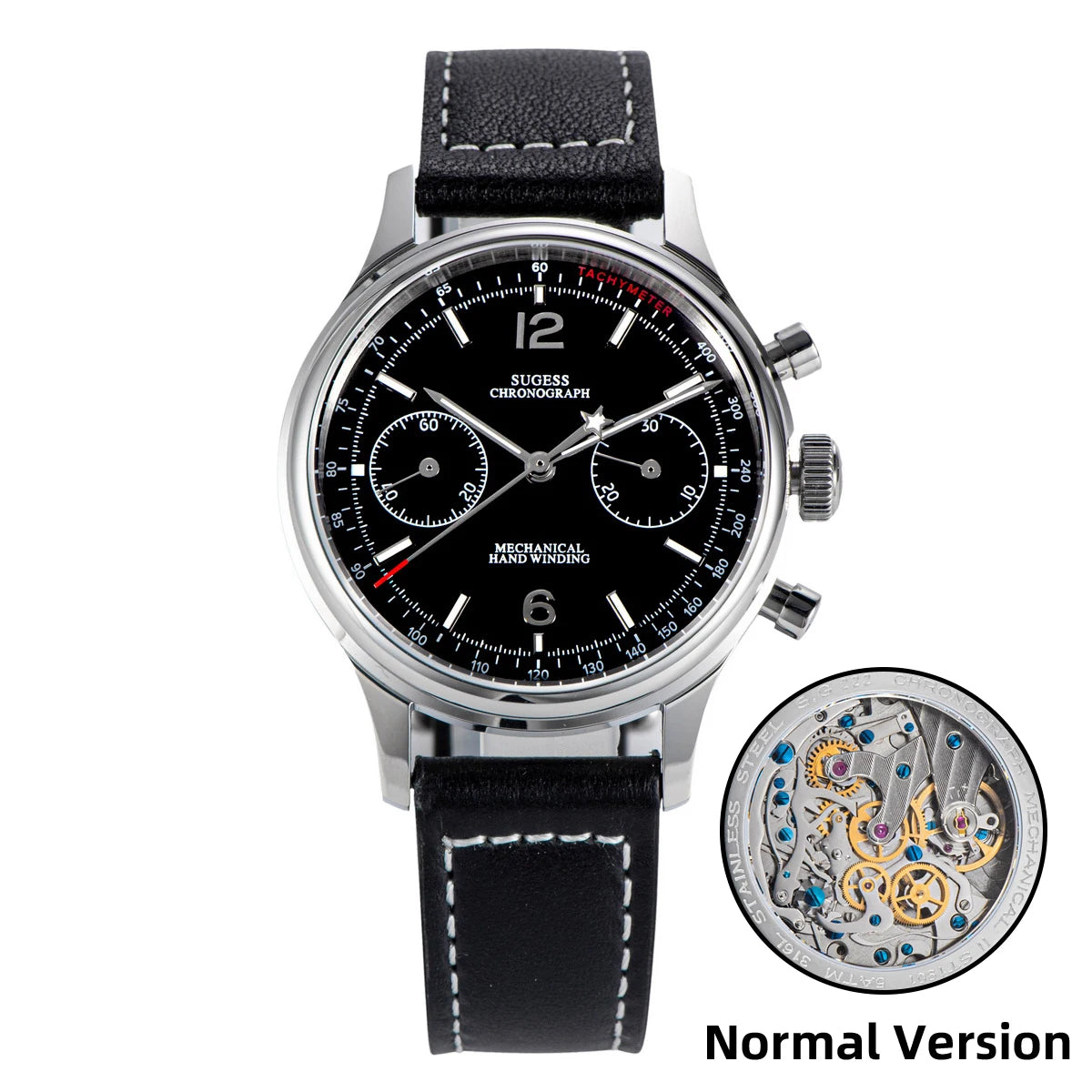 Sugess 1963 Chronograph 40mm | Mechanical Pilot Watch with Seagull ST19 Movement