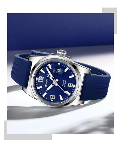 Luminous Sport Quartz Watch with Silicone Strap