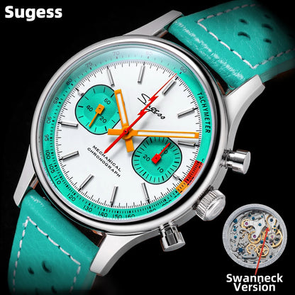 Sugess S365 Chronograph Heritage – 40mm Manual-Wind Mechanical Sports Watch