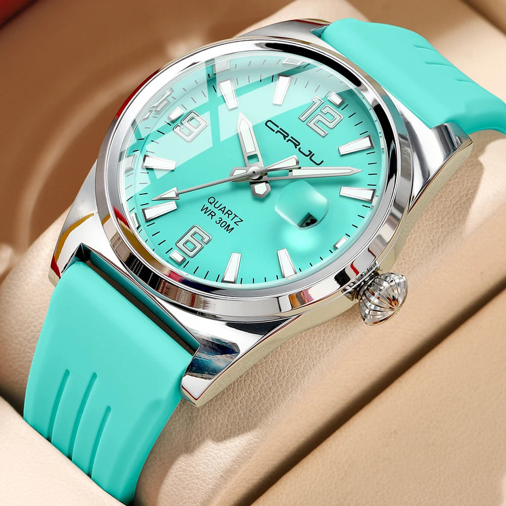 Luminous Sport Quartz Watch with Silicone Strap