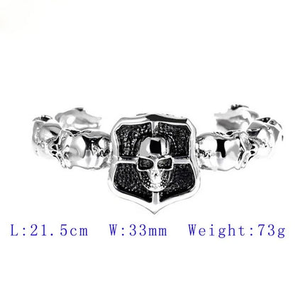 Stainless Steel Skull Men's Bracelet