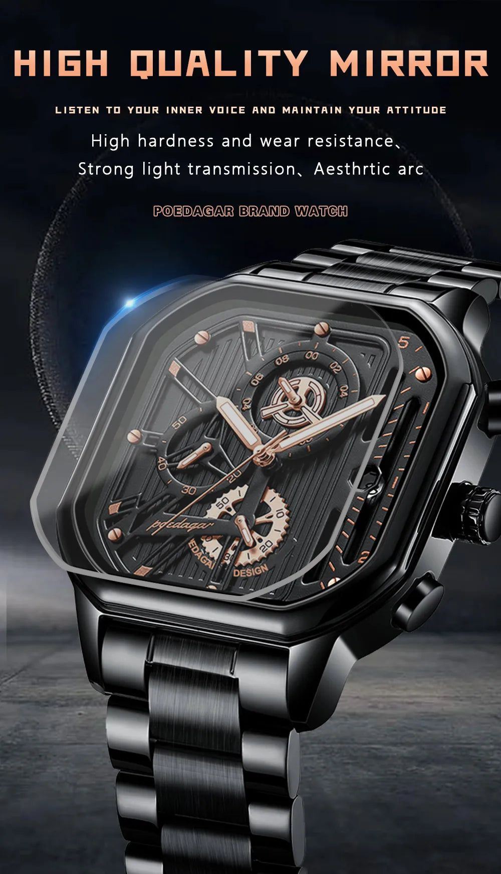 Elevate Your Style with the POEDAGAR Luxury Casual Chronograph
