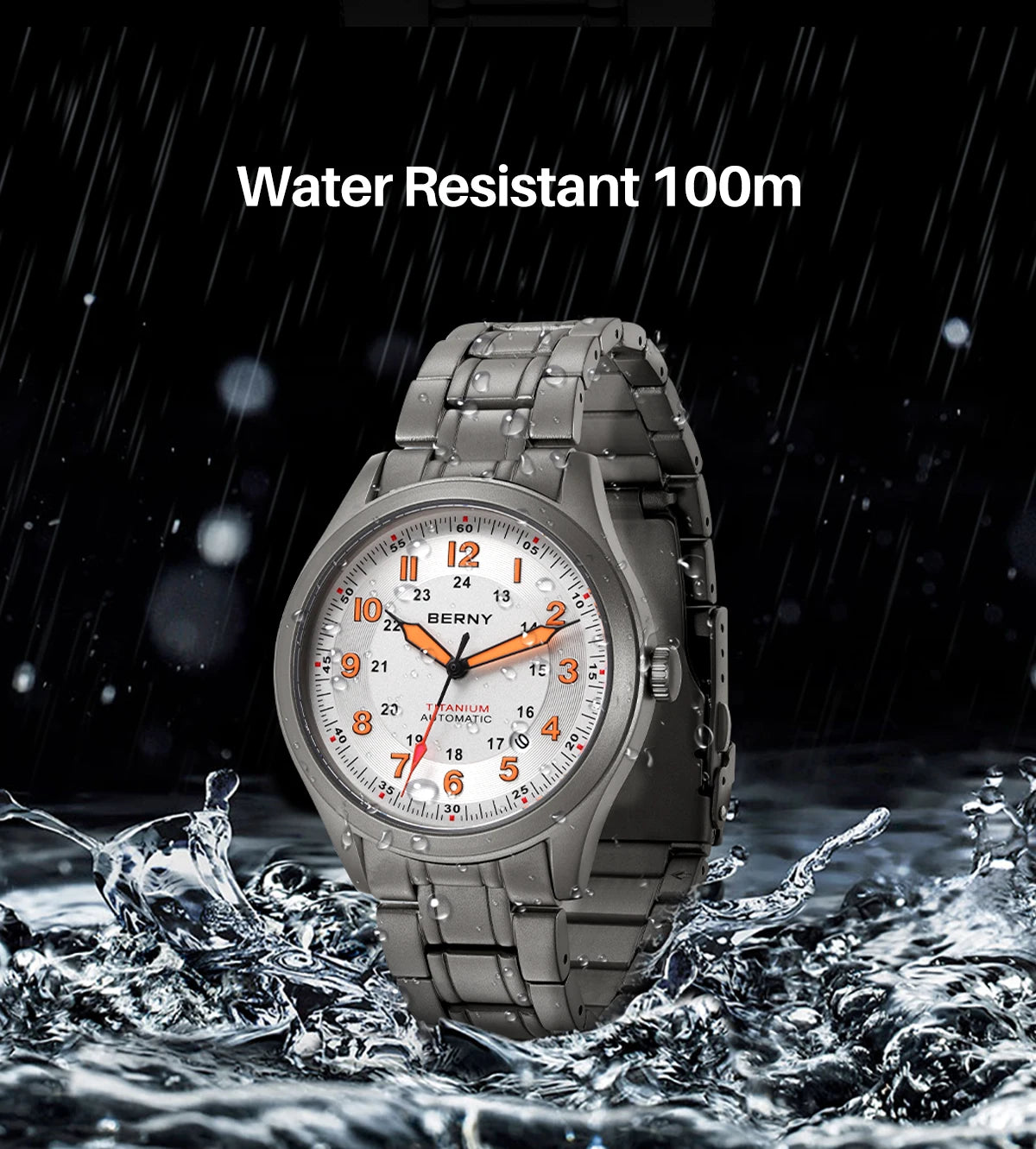 BERNY AMT163MS Titanium Automatic Field Watch