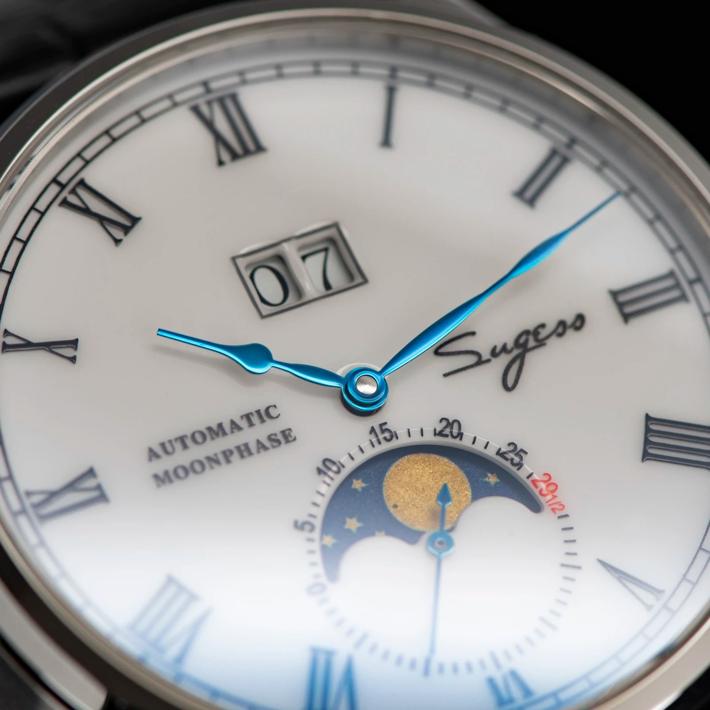 Sugess Moonphase Automatic: Luxury Mechanical Watch with Sapphire Crystal