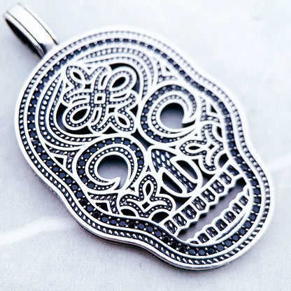 Pendant Skull Mask 925 Sterling Silver (Pendant only)