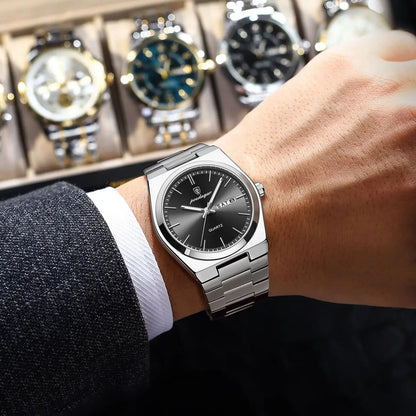 POEDAGAR Luminous, Waterproof Luxury Men's Quartz Wristwatch Day/Date