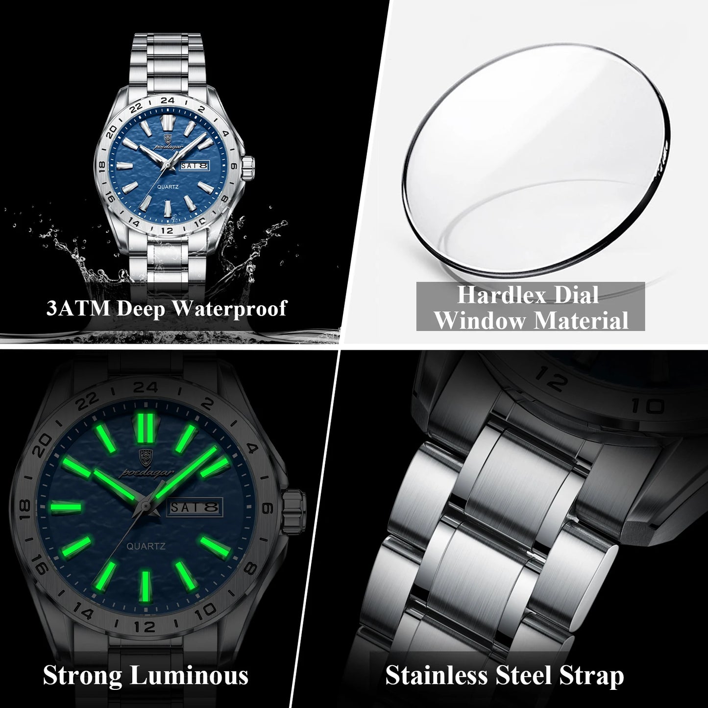 Poedagar "Wave-Dial" Sport Luxury – Day/Date Edition