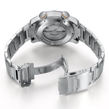 BERNY AM339M Men’s Automatic Watch – 5ATM Waterproof, Sapphire Crystal Exhibition Caseback