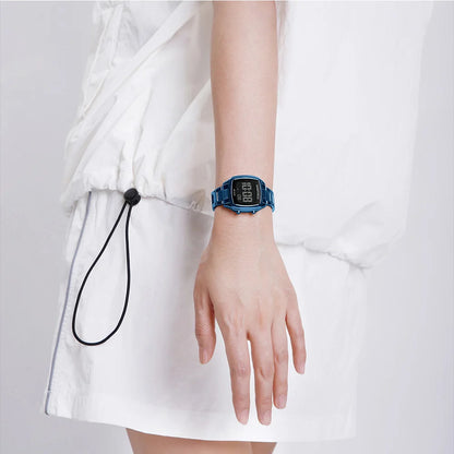LCD Digital Waterproof Wristwatch Steel Band Casual Fashion Luxury