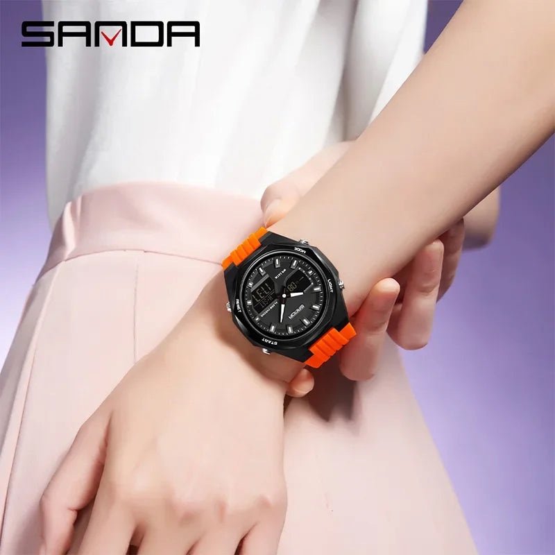 Double Display Sports Watches Luminous Multifunction Waterproof Outdoor quartz watch