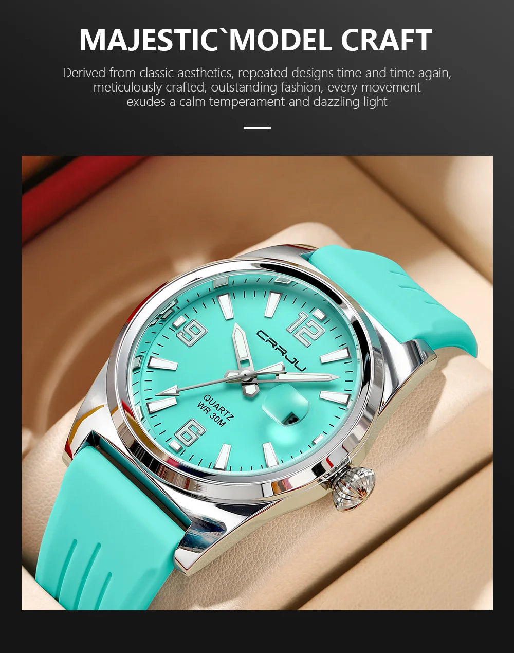 Luminous Sport Quartz Watch with Silicone Strap