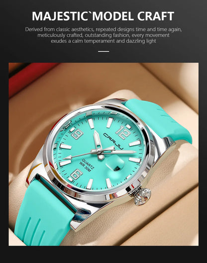 Luminous Sport Quartz Watch with Silicone Strap