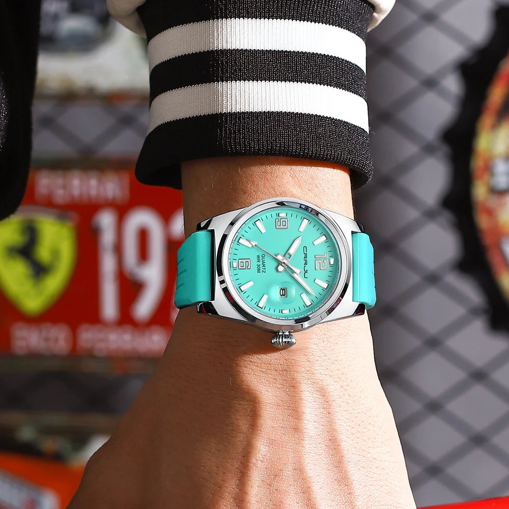 Luminous Sport Quartz Watch with Silicone Strap