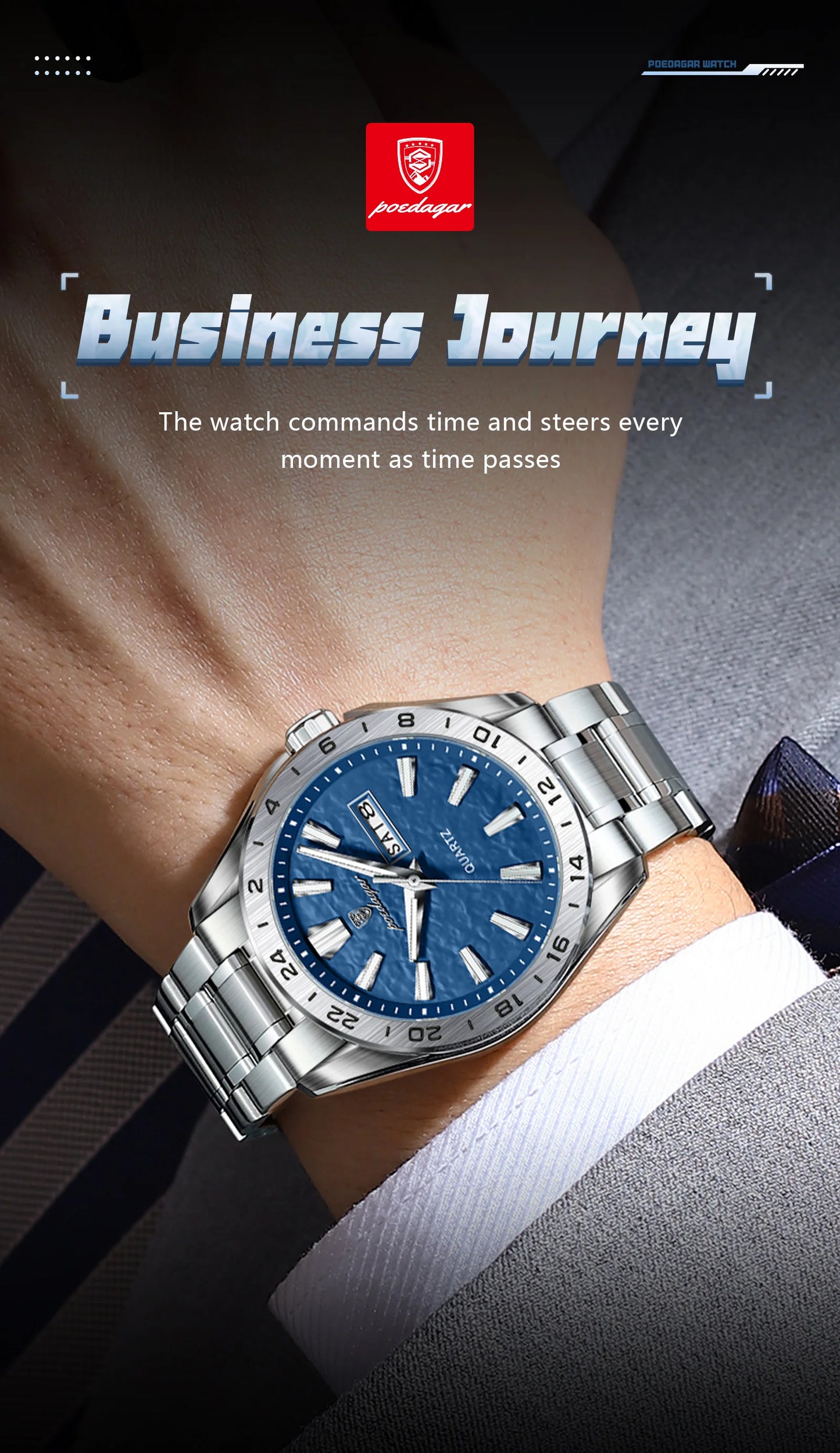 Poedagar "Wave-Dial" Sport Luxury – Day/Date Edition