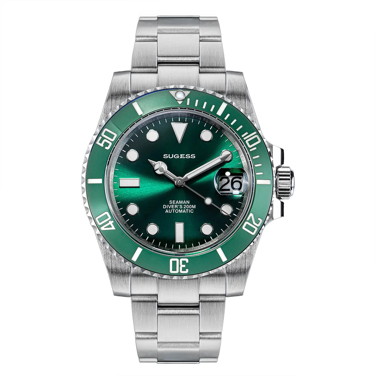 Sugess Ocean Star SU126610LV Automatic Diver – Ceramic Green Bezel 40mm Luxury Sports Watch