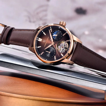 PAGANI DESIGN PD-YS021: Luxury Skeleton Automatic Watch – 100M Waterproof, Sapphire Crystal