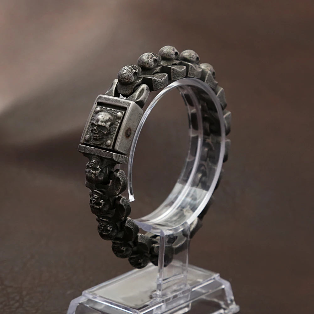 Heavy Skull Bracelet - 316L Stainless Steel