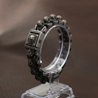 Heavy Skull Bracelet - 316L Stainless Steel