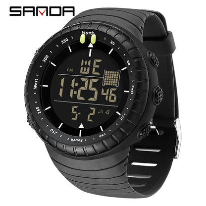 New Sports Electronic Watch LED Alarm Clock Multi functional Night Light & Waterproof