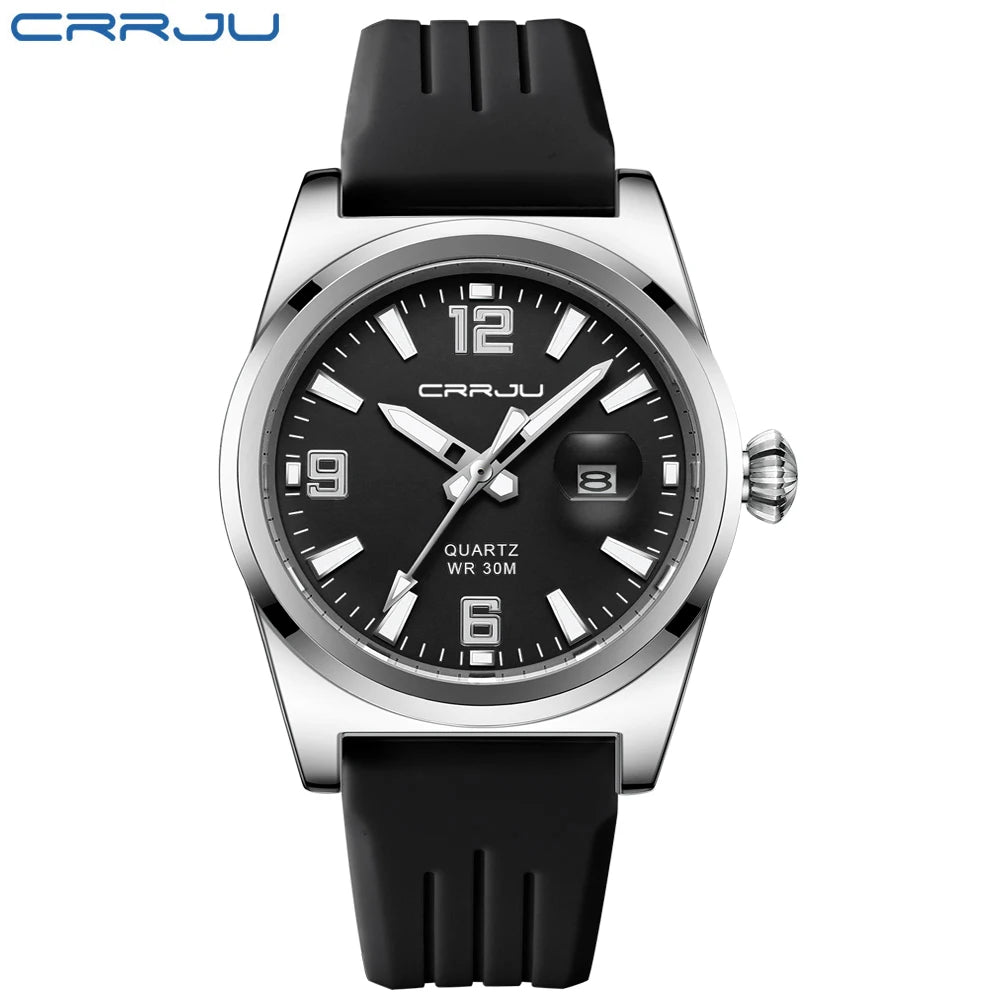 Luminous Sport Quartz Watch with Silicone Strap