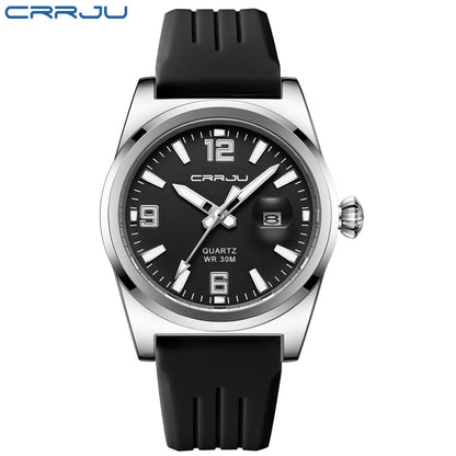 Luminous Sport Quartz Watch with Silicone Strap