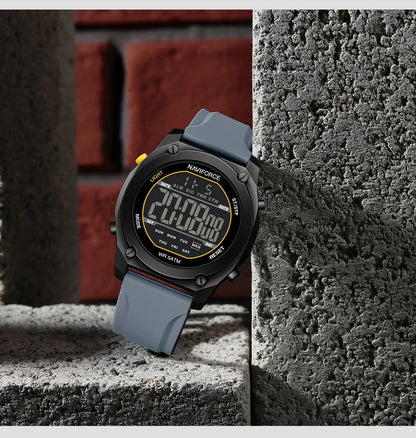Men's Digital Sports Watch 50M Waterproof HD Electronic Screen with Alarm