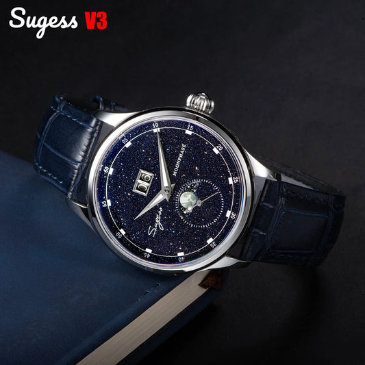 Sugess S401B V3 Moonphase Master – Automatic Big Date Aventurine Dial Luxury Watch