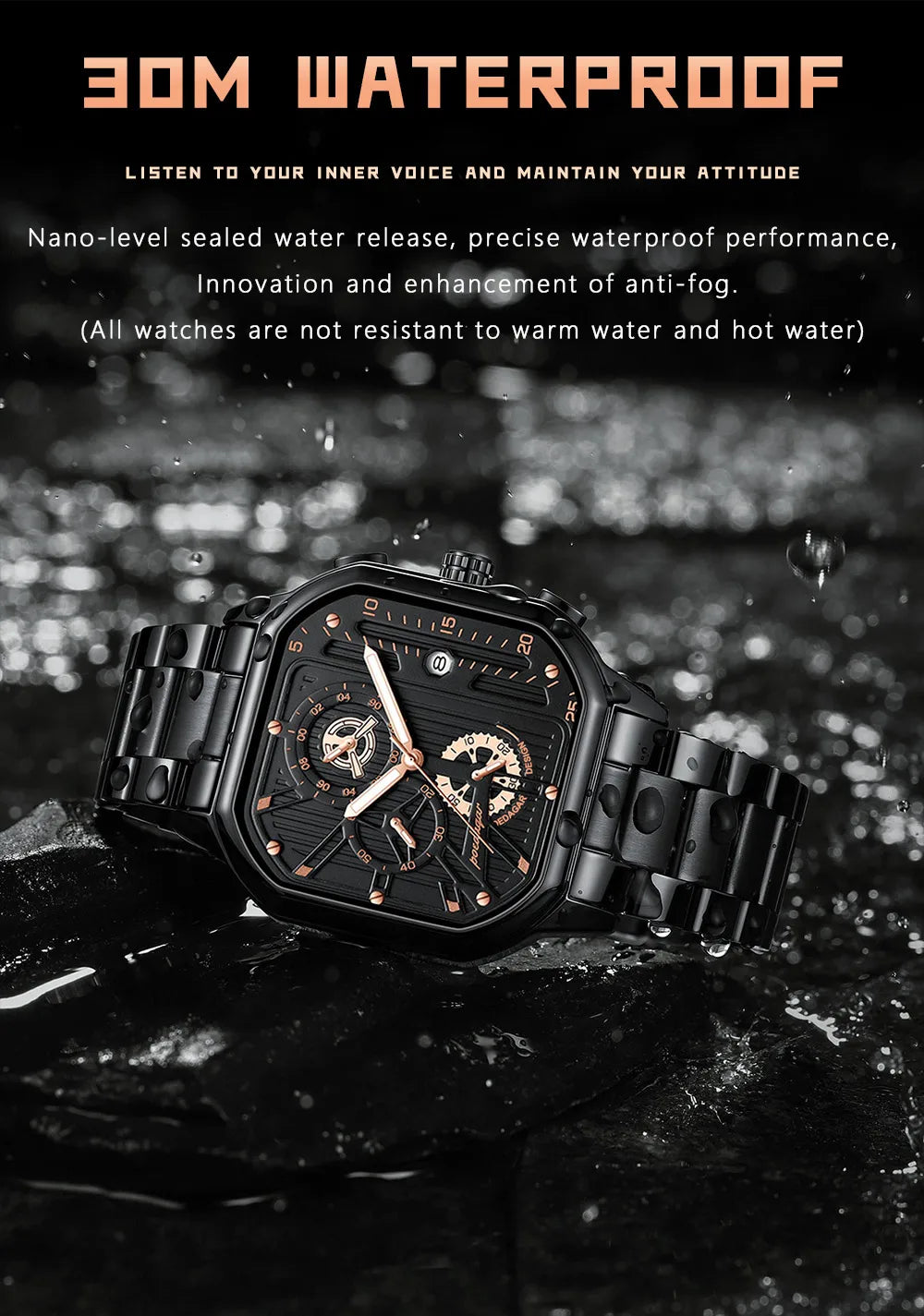Elevate Your Style with the POEDAGAR Luxury Casual Chronograph