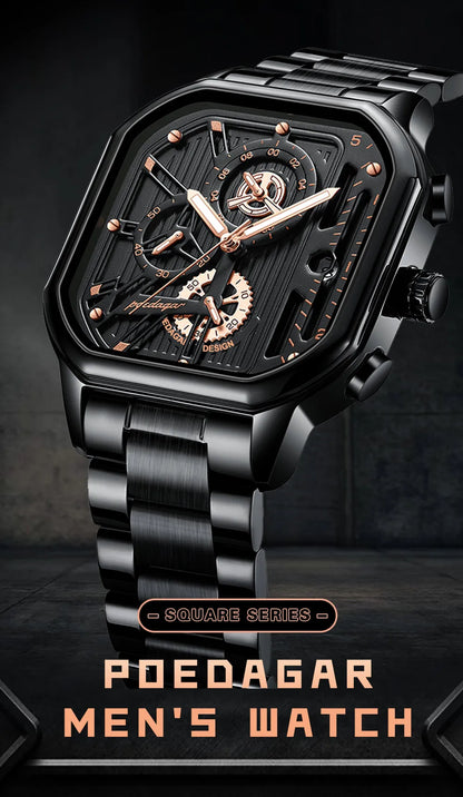 Elevate Your Style with the POEDAGAR Luxury Casual Chronograph