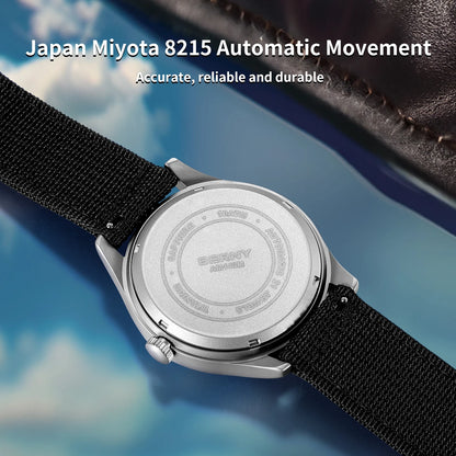 BERNY Titanium Automatic Field Watch – Mechanical Military Wristwatch with Sapphire Crystal