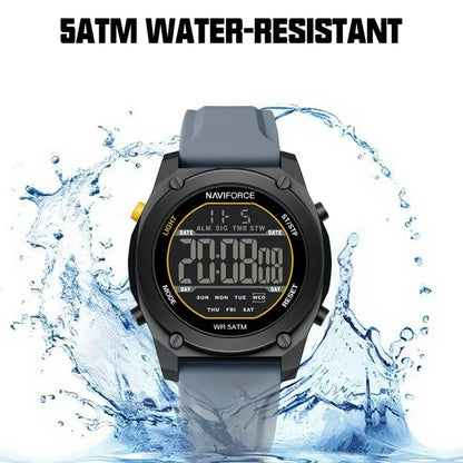 Men's Digital Sports Watch 50M Waterproof HD Electronic Screen with Alarm