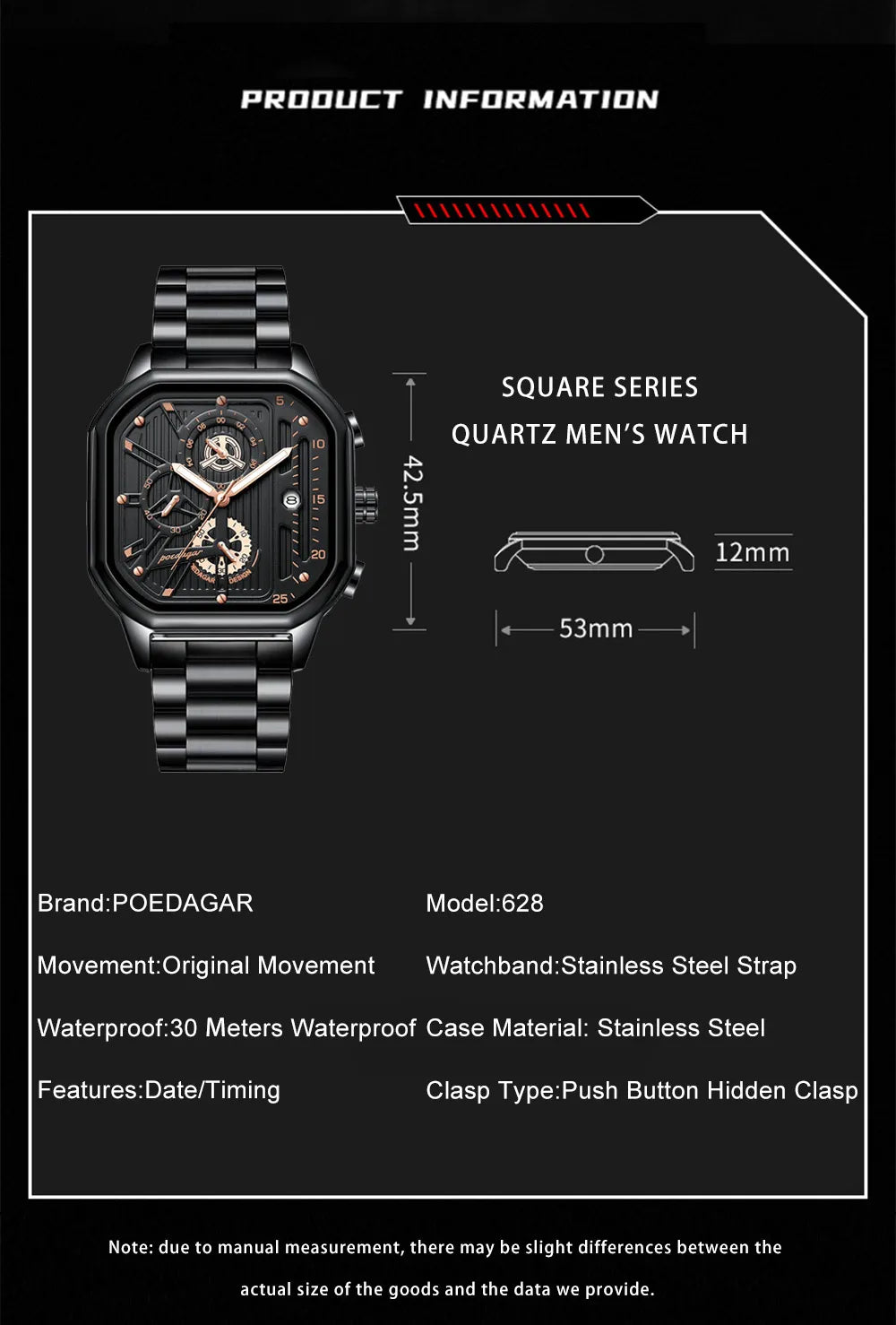 Elevate Your Style with the POEDAGAR Luxury Casual Chronograph
