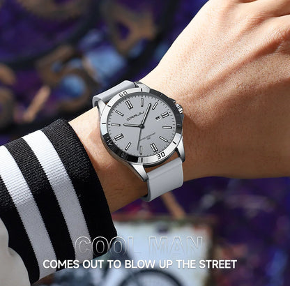 Sleek Sport Quartz Watch with Silicone Band