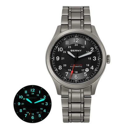 BERNY AMT163MS Titanium Automatic Field Watch