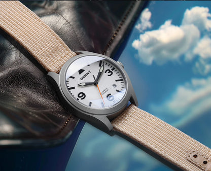 BERNY Titanium Automatic Field Watch – Mechanical Military Wristwatch with Sapphire Crystal