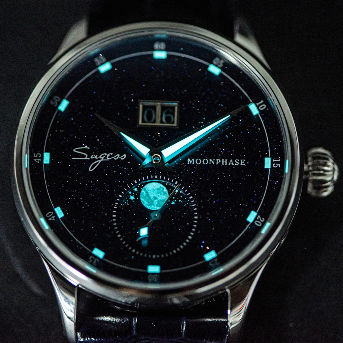 Sugess S401B V3 Moonphase Master – Automatic Big Date Aventurine Dial Luxury Watch