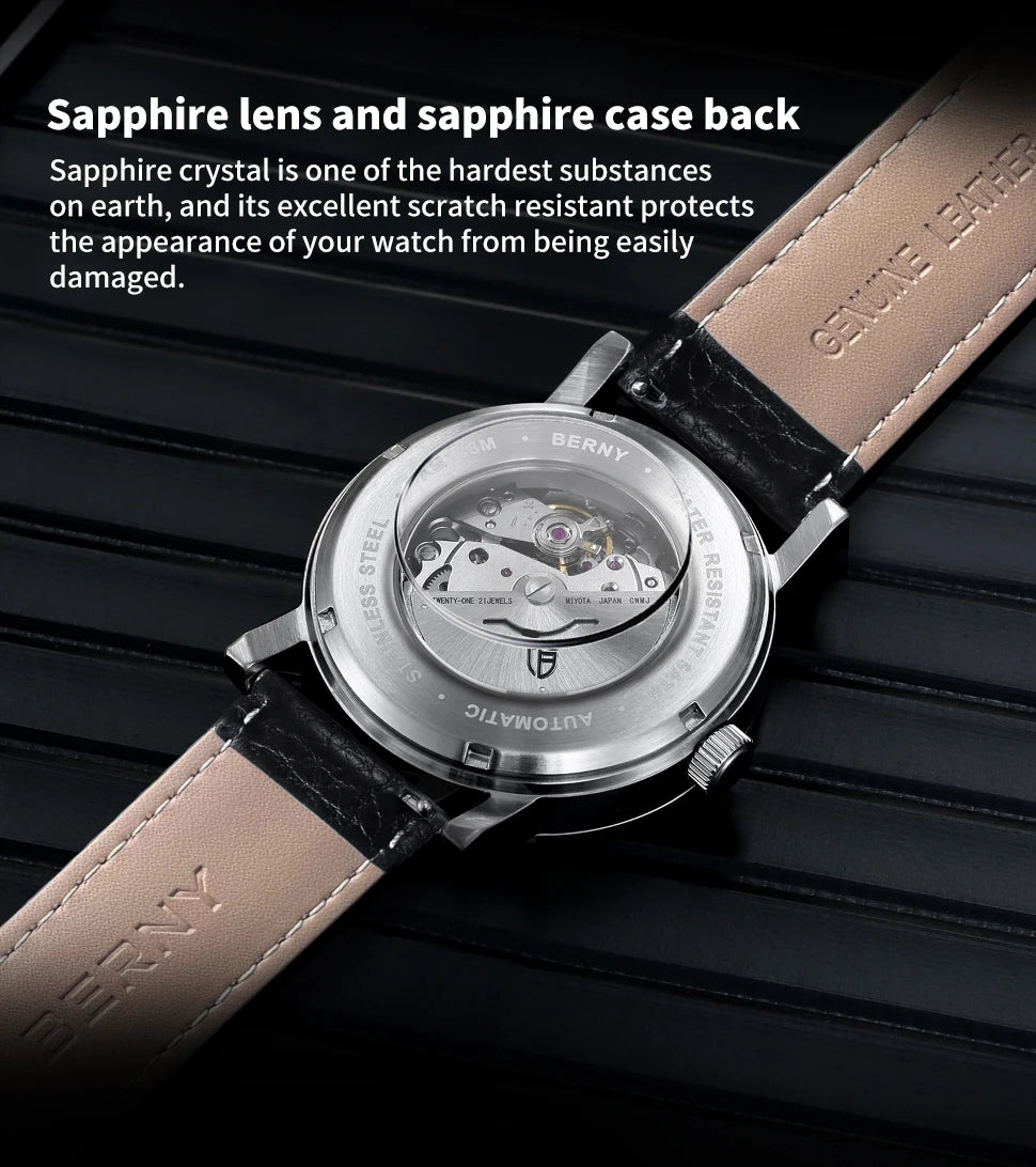 BERNY Heritage Railroad Automatic – Miyota 8215 (Model AM138M-L)