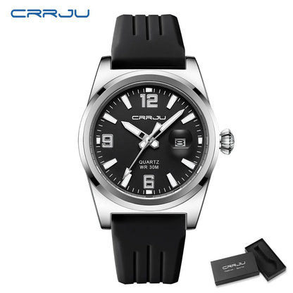 Luminous Sport Quartz Watch with Silicone Strap