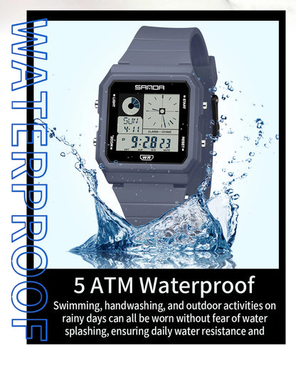 Electronic Watch Multifunction Alarm Calendar Waterproof Sports Watch